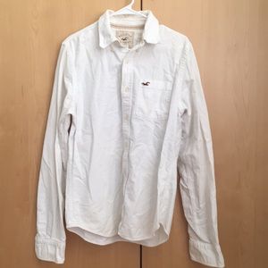 Hollister cotton L/S 1 pocket button up shirt
